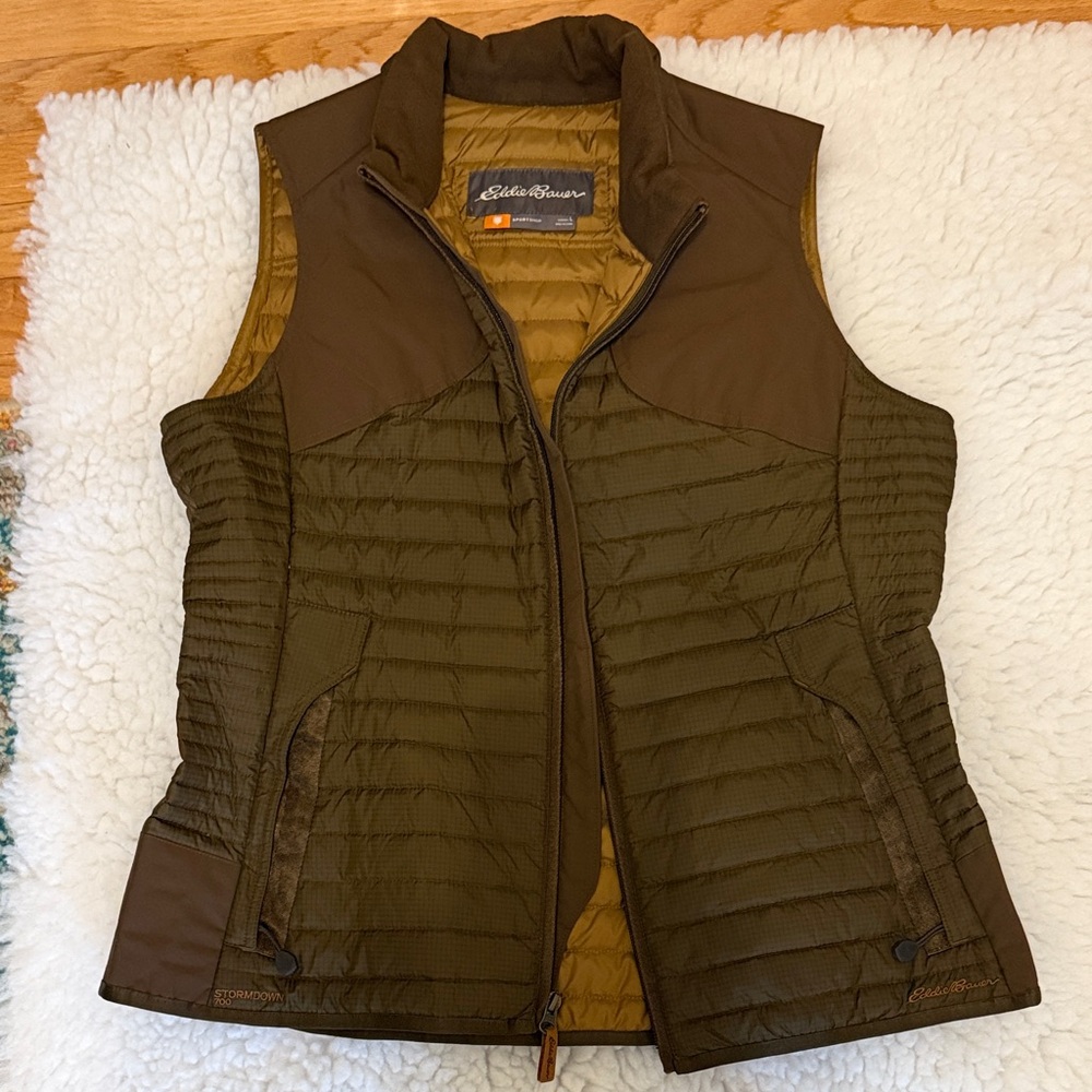 Eddie Bauer Women's Dark Green Quilted Vest